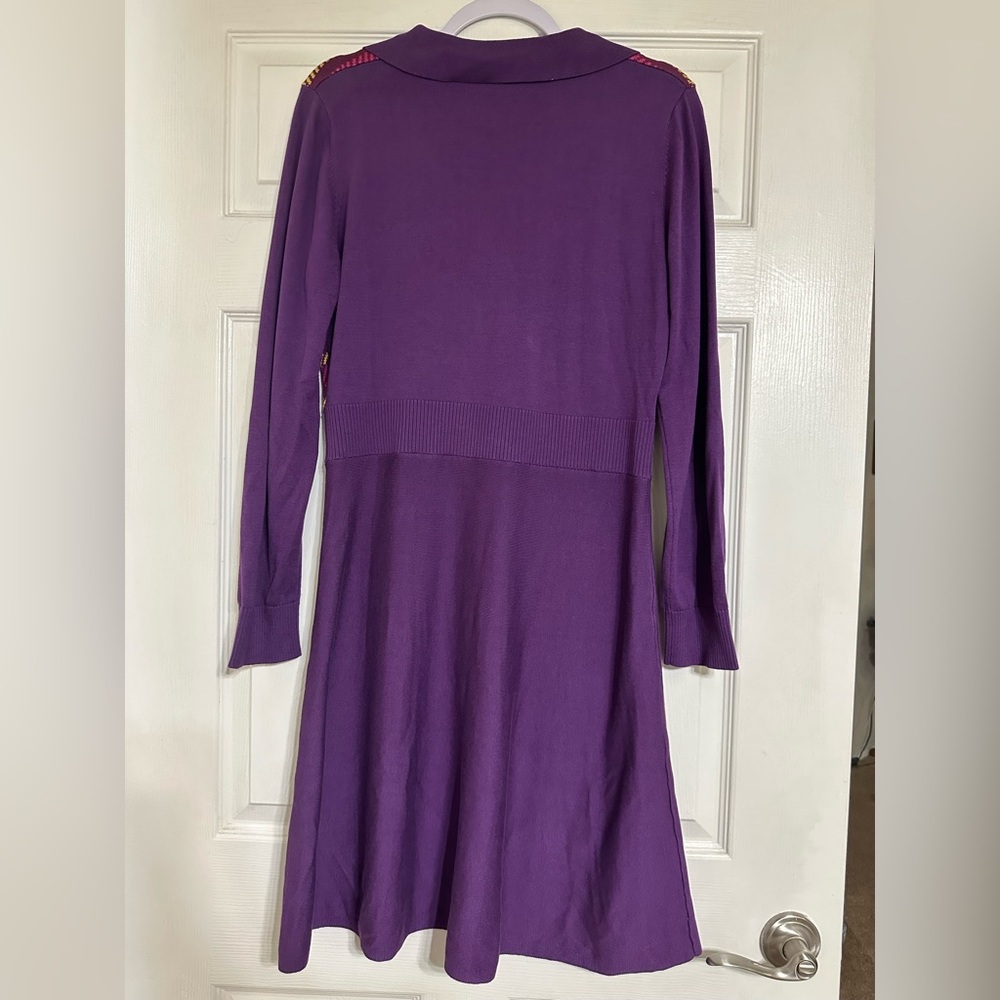 Modcloth Marsha, Marsha, Marsha Purple Sweater Dress View 2